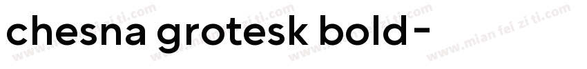 chesna grotesk bold字体转换